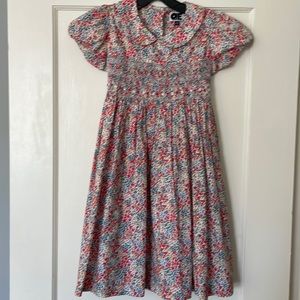 QE London Girls Smocked Dress